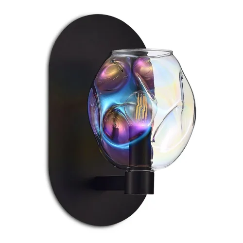 Бра Idesia SL1188.401.01 ST-Luce разноцветный прозрачный на 1 лампа, основание чёрное в стиле современный  фото 2