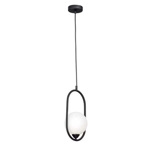 Светильник подвесной V2931-1/1S Vitaluce белый 1 лампа, основание чёрное в стиле арт-деко  фото 3