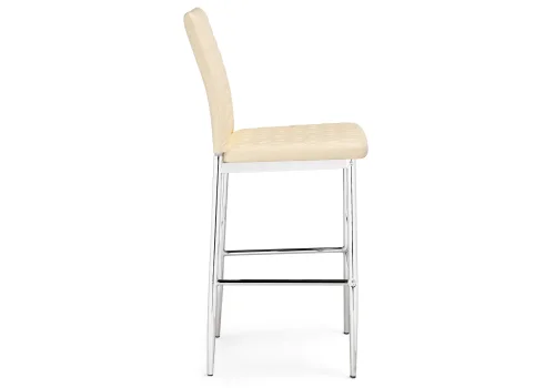 Барный стул Teon beige / chrome 15514 Woodville, бежевый/искусственная кожа, ножки/металл/хром, размеры - *1000***410*500 фото 3