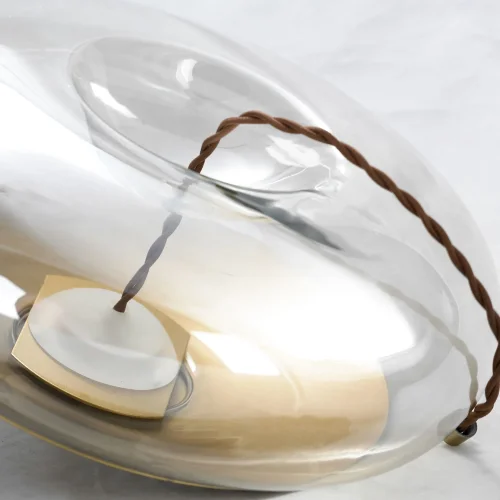 Светильник подвесной LED Acquario LSP-8357 Lussole прозрачный 1 лампа, основание матовое золото в стиле современный выдувное фото 2