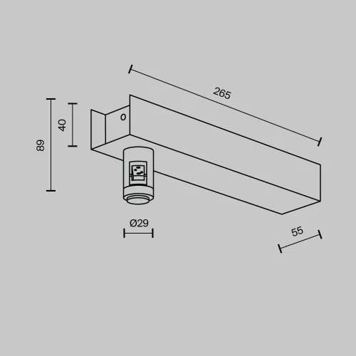 Основание настенное Wall для блока питания с вводом питания Magnetic trаck system Flarity TRA155CW-BB-BS Maytoni латунь в стиле для светильников серии Magnetic trаck system Flarity flarity магнитная фото 3