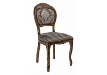 Деревянный стул Лауро орех / ромб 431000 Woodville, коричневый/ткань, ножки/массив бука/орех, размеры - ****490*550
