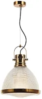 Светильник подвесной Shiner 2126/03/01P Stilfort прозрачный 1 лампа, основание латунь в стиле лофт современный 
