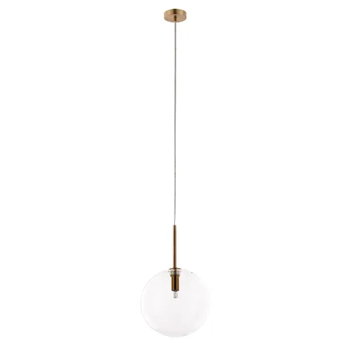 Светильник подвесной Cameron A7715SP-1AB Arte Lamp прозрачный на 1 лампу, основание античное бронза в стиле современный шар