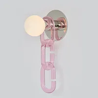 Настенный светильник CHAIN WALL Розовый 178090-26 ImperiumLoft белый 1 лампа, основание розовое в стиле современный 
