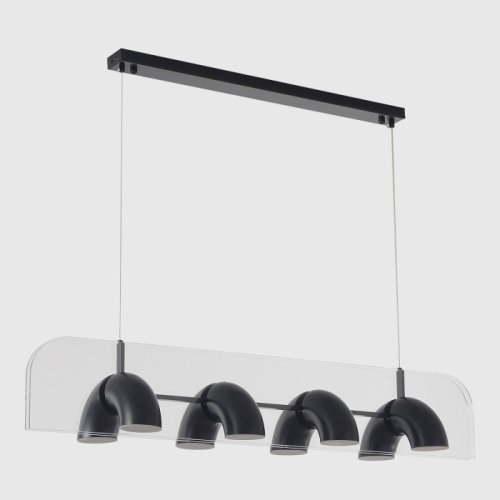 Светильник подвесной ЛЕД ELEMENT SP48W LED BLACK Crystal Lux белый на 1 лампу, основание чёрное в стиле лофт линейный фото 2