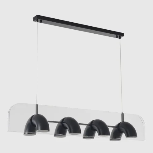 Светильник подвесной ЛЕД ELEMENT SP48W LED BLACK Crystal Lux белый на 1 лампу, основание чёрное в стиле лофт линейный фото 2