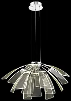 Светильник подвесной LED Halla WE455.15.103 Wertmark прозрачный 15 ламп, основание хром в стиле современный 