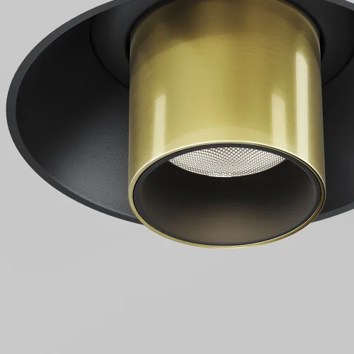 Светильник точечный LED Focus T C140TRS-L200-7W4K-BBS Maytoni латунь на 1 лампу, основание чёрное в стиле современный хай-тек трубочки для затирки фото 2