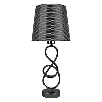 Настольная лампа Percia OML-83414-01 Omnilux чёрная 1 лампа, основание чёрное металл в стиле модерн 