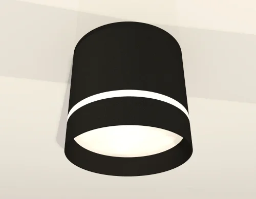 Светильник накладной XS8111006 Ambrella light чёрный 1 лампа, основание белое в стиле хай-тек круглый фото 2