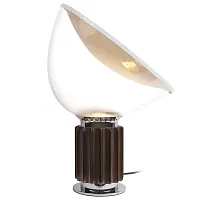 Настольная лампа Taccia 10294/S Brown LOFT IT прозрачная 1 лампа, основание бронзовое хром металл в стиле  