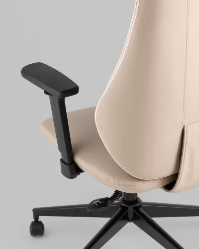 Кресло руководителя TopChairs Trophey, бежевый УТ000040584 Stool Group, бежевый/экокожа, ножки/пластик/чёрный, размеры - 1200*1280***650*570 фото 6