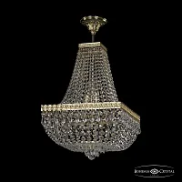 Люстра потолочная хрустальная 19272/H2/35IV G Bohemia Ivele Crystal прозрачная на 6 ламп, основание золотое в стиле классический sp