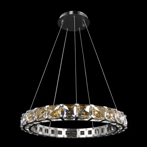Светильник подвесной LED Tiffany 10204/600 Chrome LOFT IT прозрачный 1 лампа, основание хром в стиле современный кольца фото 2