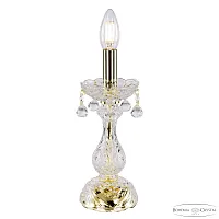 Настольная лампа 108L/1-27 G Bohemia Ivele Crystal без плафона 1 лампа, основание золотое прозрачное стекло хрусталь металл в стиле классический sp