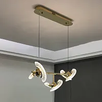 Светильник подвесной PHOENIX L L50 220777-23 ImperiumLoft прозрачный на 6 ламп, основание латунь в стиле современный 