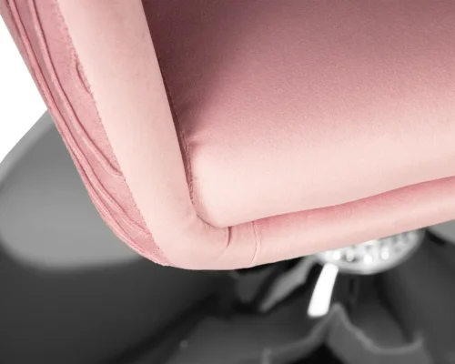Кресло дизайнерское  8600-LM,  цвет сиденья розовый велюр (1922-16), цвет основания хром Dobrin, розовый/велюр, ножки/металл/хром, размеры - 750*900***600*570 фото 7