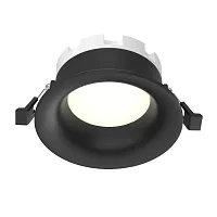 Светильник точечный Slim DL027-GX53-B Maytoni чёрный на 1 лампу, основание чёрное в стиле современный круглый