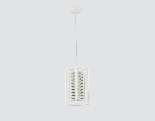 Светильник подвесной Traditional TR5042 Ambrella light прозрачный белый 1 лампа, основание белое в стиле арт-деко  фото 3