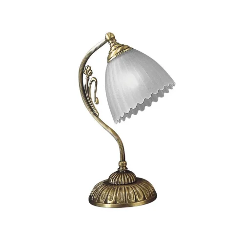 Настольная лампа P 2520 Reccagni Angelo белая 1 лампа, основание античное бронза латунь металл в стиле классический 