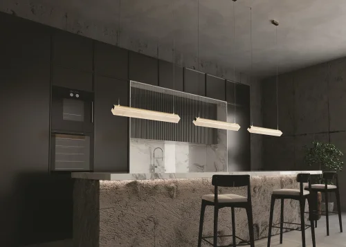 Светильник подвесной LED Petra MOD250PL-L36BS3K Maytoni белый на 1 лампу, основание латунь в стиле современный фото 17