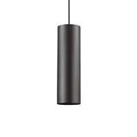 Светильник подвесной LOOK SP1 D12 NERO Ideal Lux чёрный на 1 лампу, основание чёрное в стиле современный трубочки