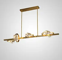 Светильник потолочный ADONICA LONG L10 204480-23 ImperiumLoft прозрачный на 10 ламп, основание латунь в стиле современный Светильник потолочный ADONICA LONG L10 204480-23 ImperiumLoft прозрачный на 10 ламп, основание латунь в стиле современный