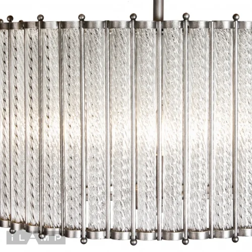 Люстра подвесная Manhattan MD0266-4B Silver iLamp прозрачная на 4 лампы, основание никель в стиле американский современный  фото 3