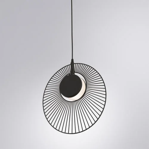 Светильник подвесной LED Layla A2808SP-1BK Arte Lamp чёрный 1 лампа, основание чёрное в стиле арт-деко современный  фото 2