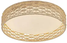Люстра потолочная LED с пультом Conrad 4749-4C F-promo бежевая белая на 1 лампу, основание бежевое в стиле современный с пультом