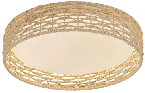 Люстра потолочная LED с пультом Conrad 4749-4C F-promo бежевая белая на 1 лампу, основание бежевое в стиле современный с пультом