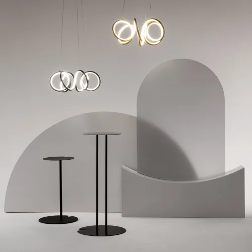 Люстра подвесная LED Curve MOD241PL-L60BSK Maytoni латунь на 1 лампу, основание латунь в стиле современный хай-тек фото 3
