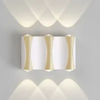 Бра LED CLT 022W3 WH-GO 4000K Crystal Lux золотой белый 1 лампа, основание золотое белое в стиле модерн 