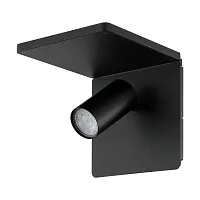 Бра с выключателем в розетку Ciglie 98263 Eglo чёрный 1 лампа, основание чёрное в стиле современный 