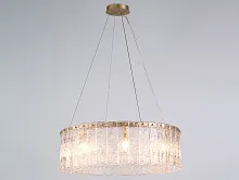 Люстра подвесная 10826+2/S brass Newport прозрачная на 8 ламп, основание латунь в стиле американский современный классический 