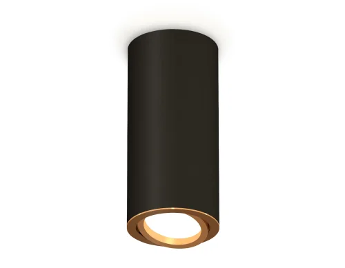 Светильник накладной XS7443004 Ambrella light чёрный 1 лампа, основание чёрное в стиле хай-тек современный круглый