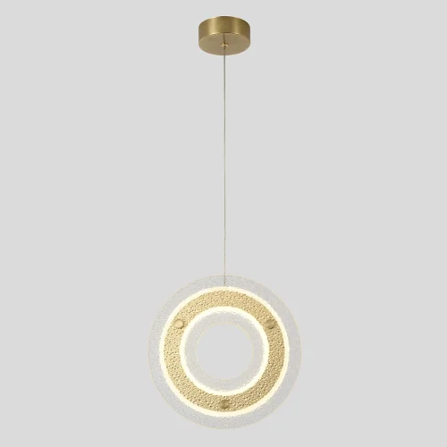 Светильник подвесной LED DIEGO SP25W LED BRASS Crystal Lux белый прозрачный на 1 лампу, основание латунь в стиле современный фото 6
