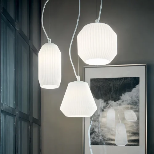 Светильник подвесной ORIGAMI SP3 Ideal Lux белый 3 лампы, основание белое в стиле современный  фото 2