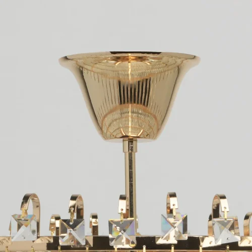 Люстра хрустальная Аделард 642011005 MW-Light прозрачная на 5 ламп, основание золотое в стиле классический  фото 3