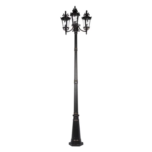 Парковый светильник Verona 100003/2300 LOFT IT уличный IP55 чёрный 3 лампы, плафон прозрачный в стиле классический E27
