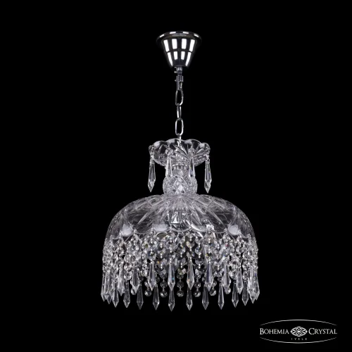 Светильник подвесной 14781/30 Ni Drops Bohemia Ivele Crystal прозрачный 5 ламп, основание никель в стиле классический drops