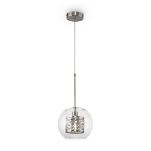 Светильник подвесной Bogota FR8018PL-01N Freya прозрачный 1 лампа, основание никель в стиле модерн 