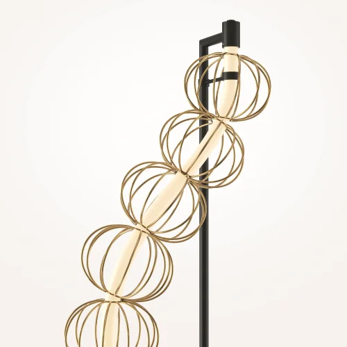 Торшер LED Golden Cage MOD216FL-L38G3K Maytoni белый золотой на 1 лампу, основание золотое в стиле современный арт-деко фото 13