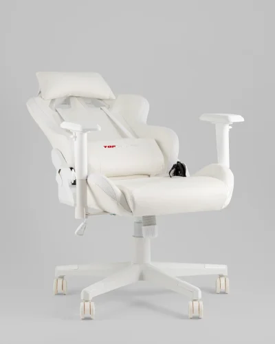 Кресло спортивное TopChairs GMM-080, белый УТ000039640 Stool Group, белый/экокожа, ножки/полимер/белый, размеры - *1330***740*680 фото 12
