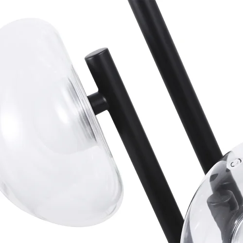 Настольная лампа LED BOSQUE LG3 BLACK/TRANSPARENT Crystal Lux прозрачная 3 лампы, основание чёрное металл в стиле современный  фото 3