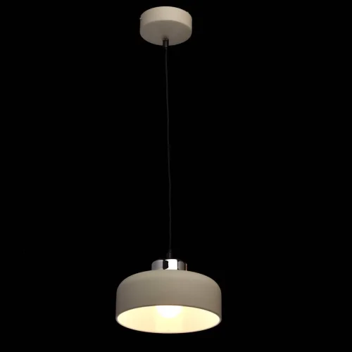 Светильник подвесной LED Раунд 636011701 MW-Light бежевый 1 лампа, основание хром в стиле современный  фото 2