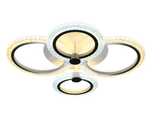 Люстра потолочная LED с пультом FA4061 Ambrella light белая на 1 лампа, основание белое в стиле классический современный с пультом кольца фото 6