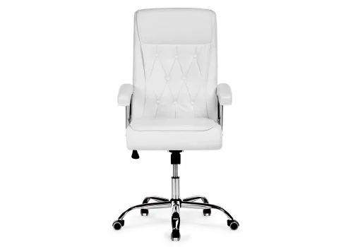 Компьютерное кресло Class white 15255 Woodville, белый/искусственная кожа, ножки/металл/хром, размеры - *1540***650*730 фото 3