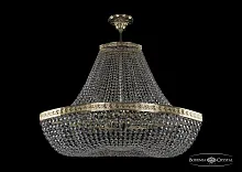 Люстра потолочная хрустальная 19113/H1/90IV G Bohemia Ivele Crystal прозрачная на 16 ламп, основание золотое в стиле классический sp